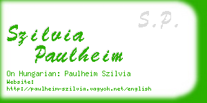 szilvia paulheim business card